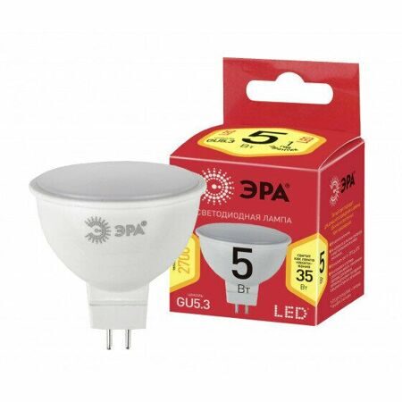 Светодиодная лампа ЭРА LED smd MR16-5w-827-GU5.3 ECO. (10/100/3600) Б0019060