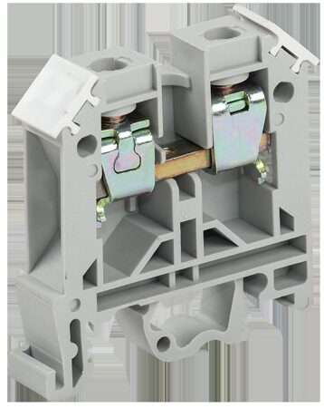 Клемма зажимная 10 мм.кв (JXB-70) (ЗНИ-10 мм2) СЕРЫЙ, на DIN-рейку(стандарт) 35 мм,  IEK  (YZN10-010-K03)
