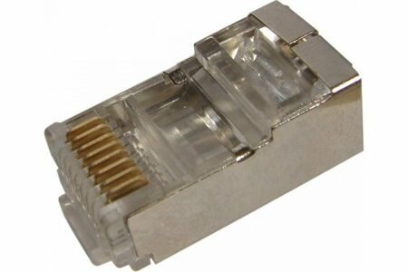 Джек RJ-45 8P-8C CAT5e (с экраном) 05-1023 Rexant 100шт