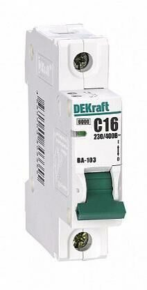 Автоматический выключатель DeKraft ВА-103 (12051DEK) 3А 1П C 6кA